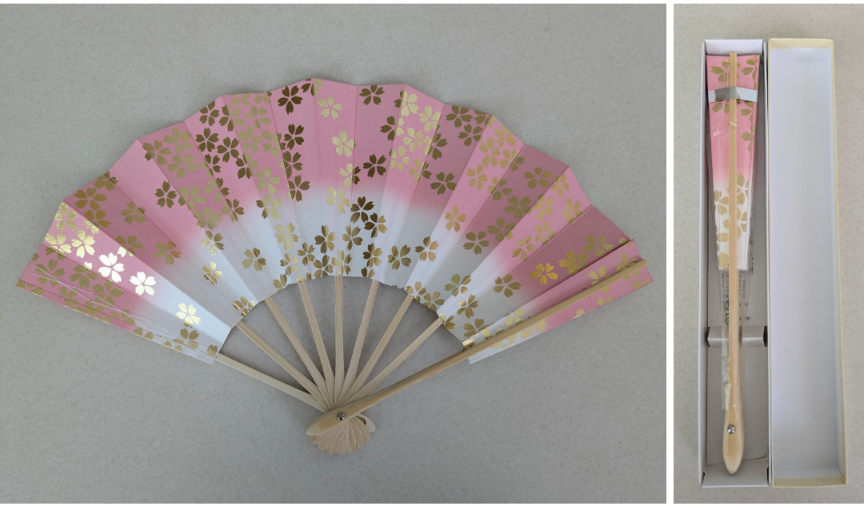 舞扇子 Amazon | [扇亘] A1382 舞扇子 金箔桜流水 黒天ぼかし | 和装