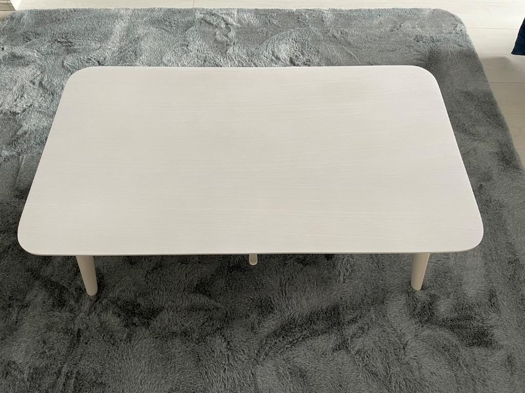 ローテーブル センターテーブル 折りたたみ 北欧 木製 白 棚付き おしゃれ シンプル コンパクト テーブル 90 幅90cm VT4090T  :407701:SESAMEセサミ家具・インテリア 通販 