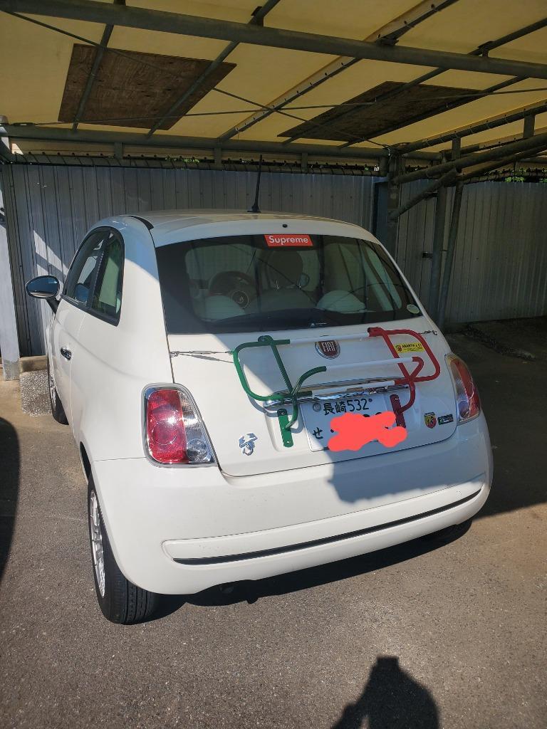 Fiat500ツーリングラック ローデッキ リアキャリア トリコローレ塗装