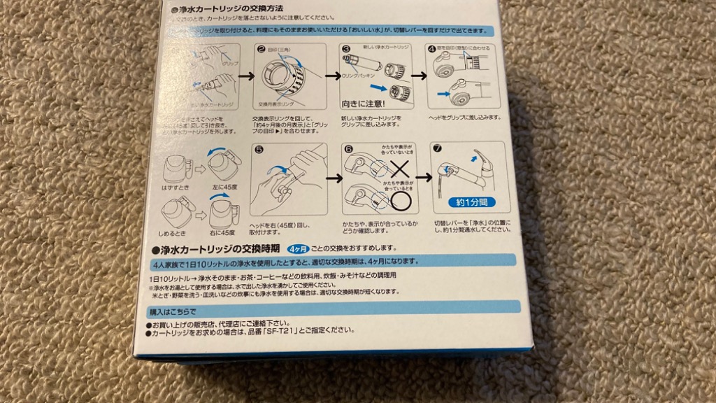 タカラスタンダード 取換用カートリッジ SF-T21（3個入り） 浄水