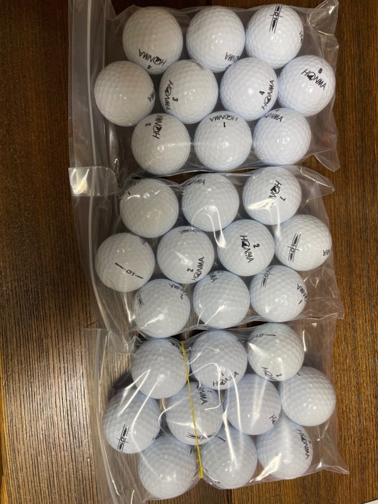 HONMA D1 ロストボール ゴルフボール ホワイト 30球セット 中古