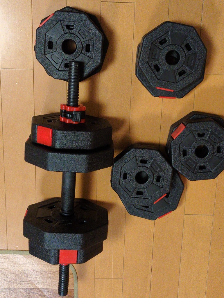 ☆激安未使用六角ダンベル15kg×2個セットバラ売り不可 ダンベル バーベル 8角 可変 15kg 2個セット 合計30kg 15キロ