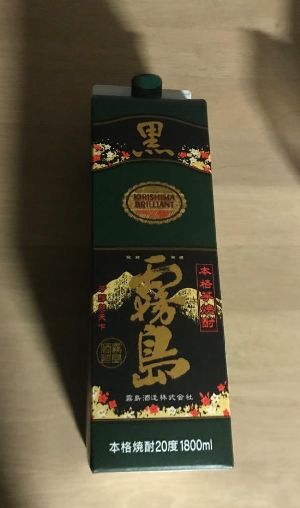 霧島酒造 全国送料無料 黒霧島 20度 1.8Lパック×6本 1ケース 芋