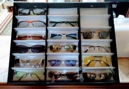 メガネ サングラス 収納 コレクションケース 18本 展示ケース スタンド