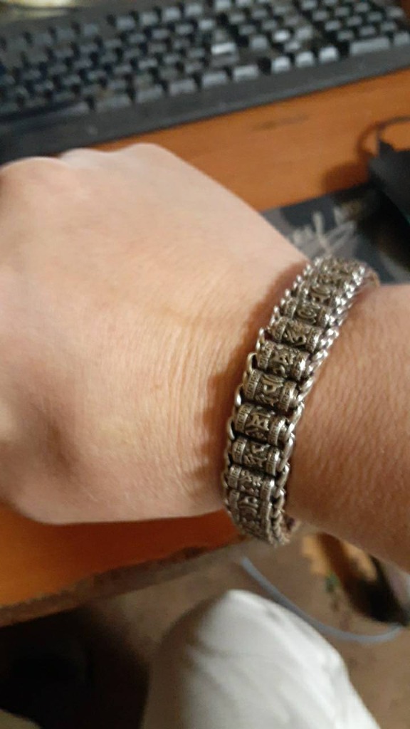 シルバーアクセサリー SILVER925 ローラー 中華回紋 六字真言