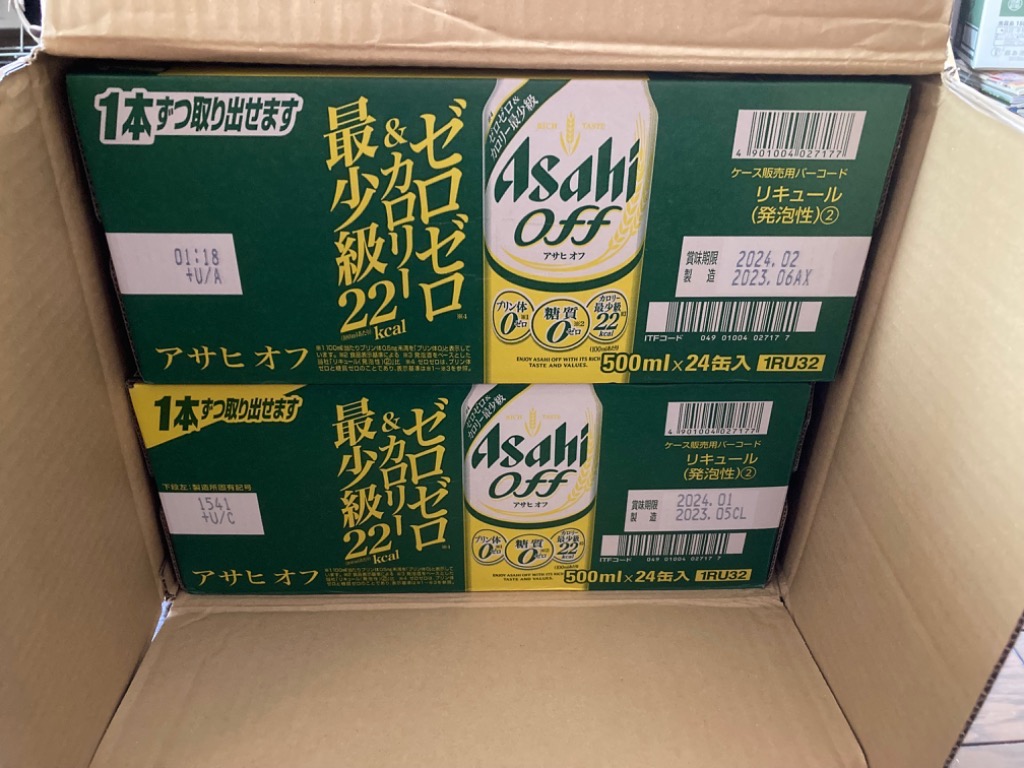 アサヒ オフ(アサヒ) 送料無料 オフ 500ml 缶 24本×2ケース : ショップ