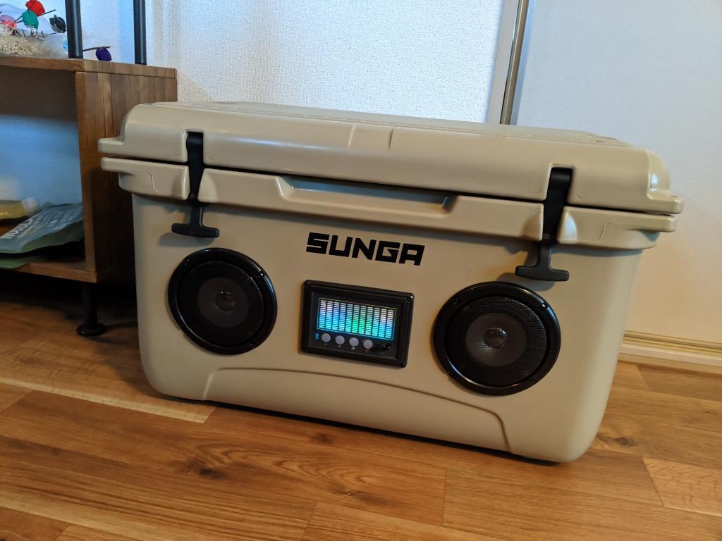 SUNGA クーラーボックス L Bluetooth スピーカー ブラック ベージュ