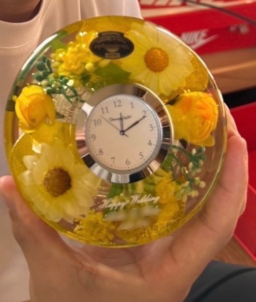母の日ギフト 2025 花 プレゼント 置き時計 花時計 フラワー