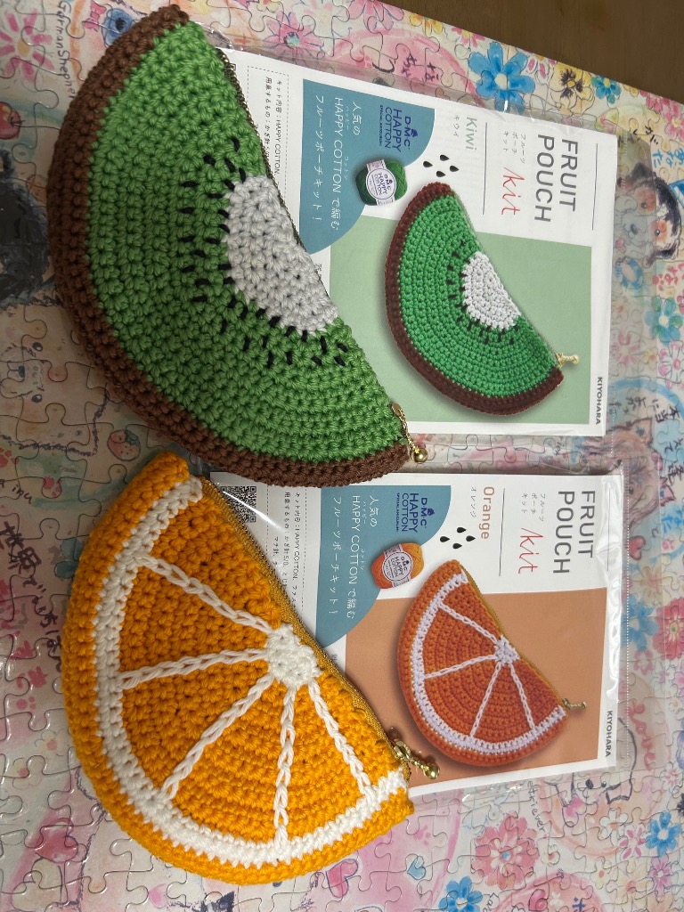 フルーツポーチキット｜あみもの ニット 手編み くだもの かぎ針編み