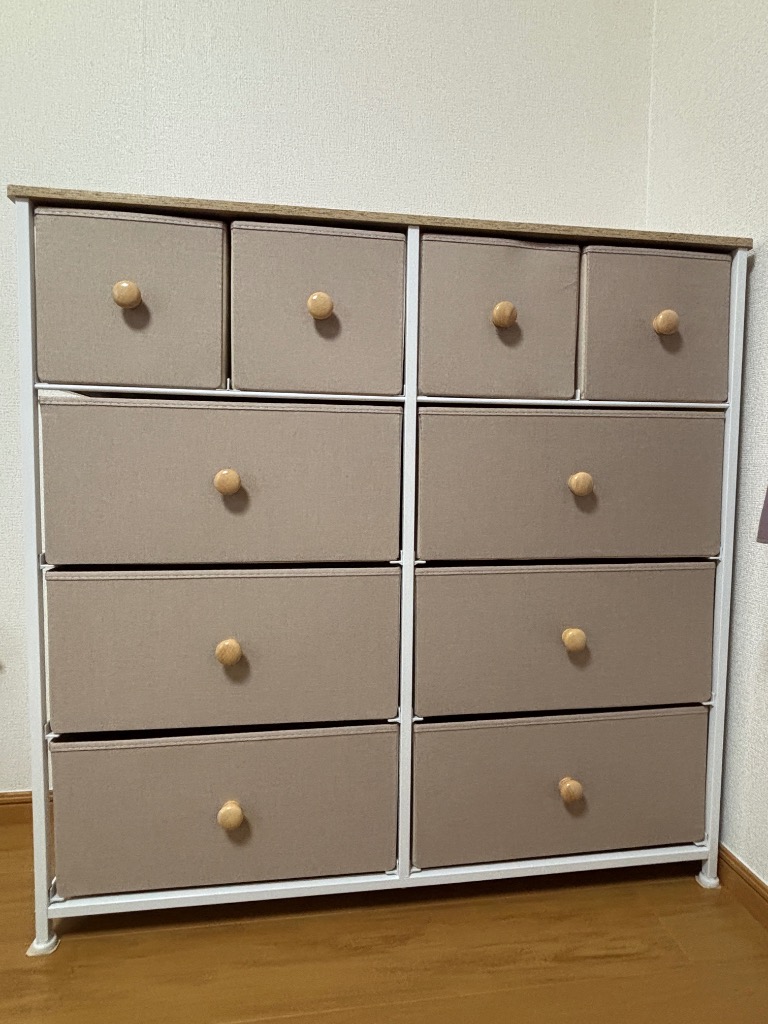 4段10杯 ハイチェスト タンス 箪笥 リビング収納チェスト