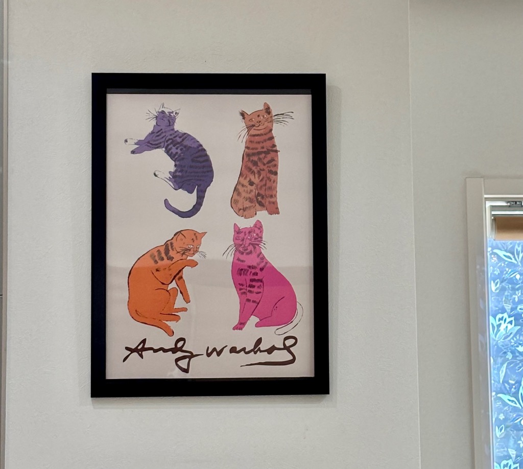 額付 アートポスター アートフレーム 壁 アンディウォーホル 絵 4匹