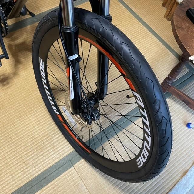 完組ホイール　26x1.95 外装６段 アルミリム タイヤ付 自転車 タイヤ 26インチ 26x1.95 HE チューブ 各2本 セット