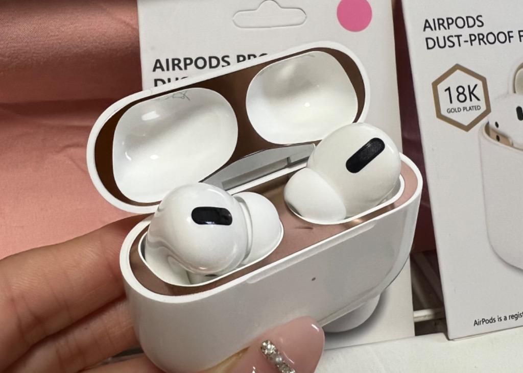 絶対一番安い CM Tech AirPods Pro ダストガード 第２世代 スキンシール 金属粉汚れ防止 エアーポッズ ガードカバー 極薄  0.04mm パープル gts.com.pe