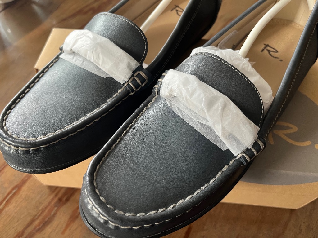 REGAL リボンローファーモカシンブラック レザー24センチ smw_i12-s629-631