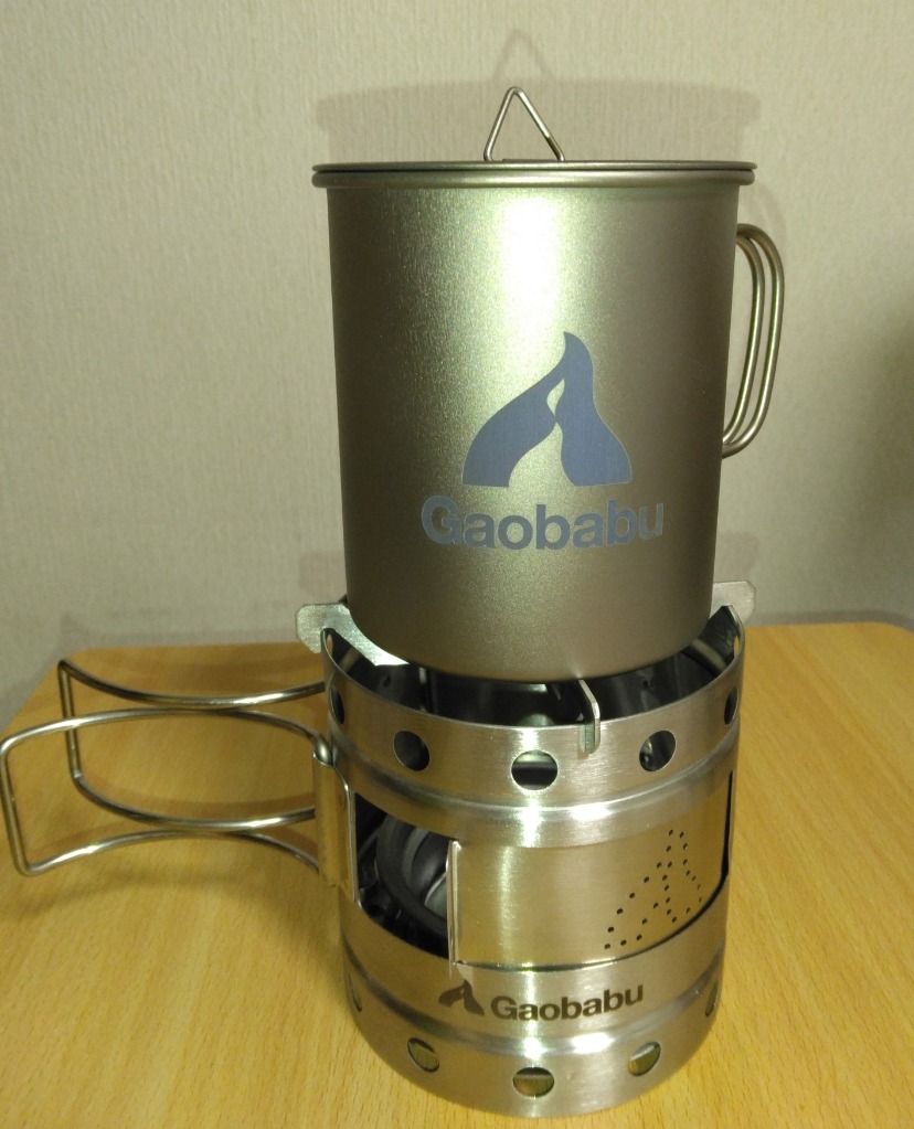 Gaobabu ガオバブ チタンマグカップ 400ml フタ・メッシュ袋付