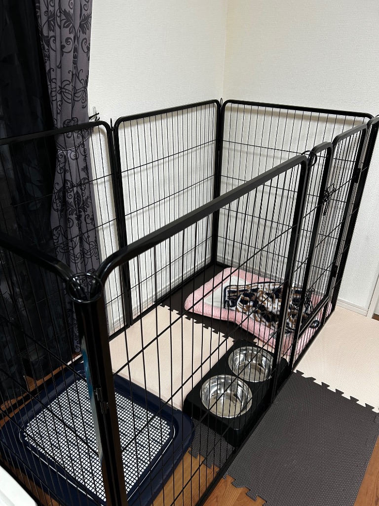 Feandrea ペットサークル 中大型犬用 犬ケージ 全成長期使用可