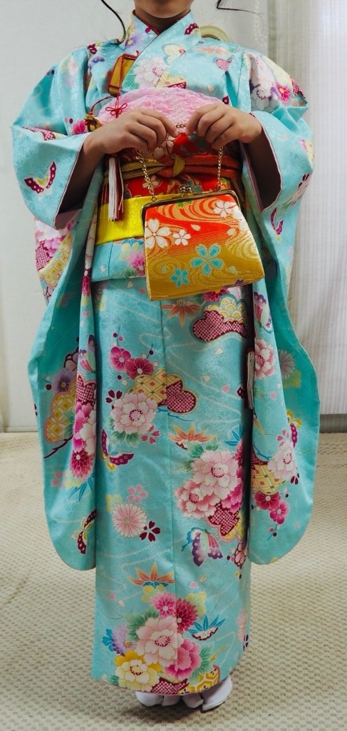 503ag48■七五三 七歳 女児 着物&袋帯&長襦袢 牡丹 菊■状態良好 r77130.jpg