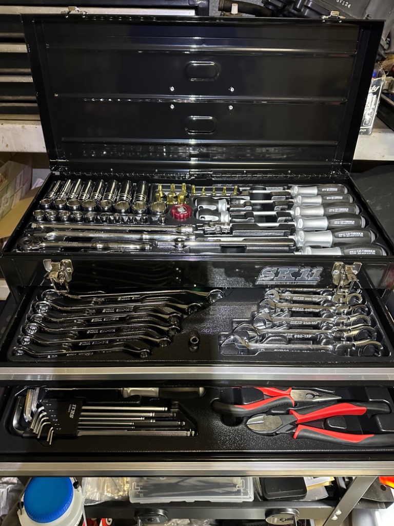 藤原産業 SK11 整備工具セット ブラック(黒色) 133点 SST