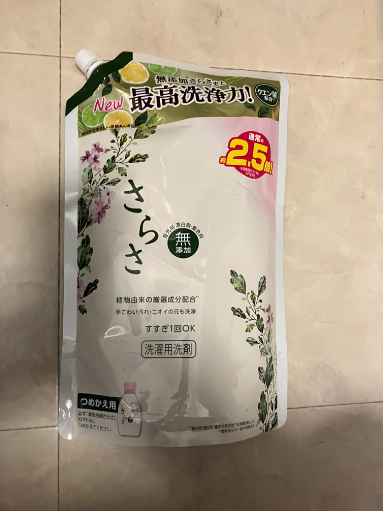 さらさ 洗濯洗剤 液体 詰め替え 超ジャンボ ( 1.68kg )/ : 爽快