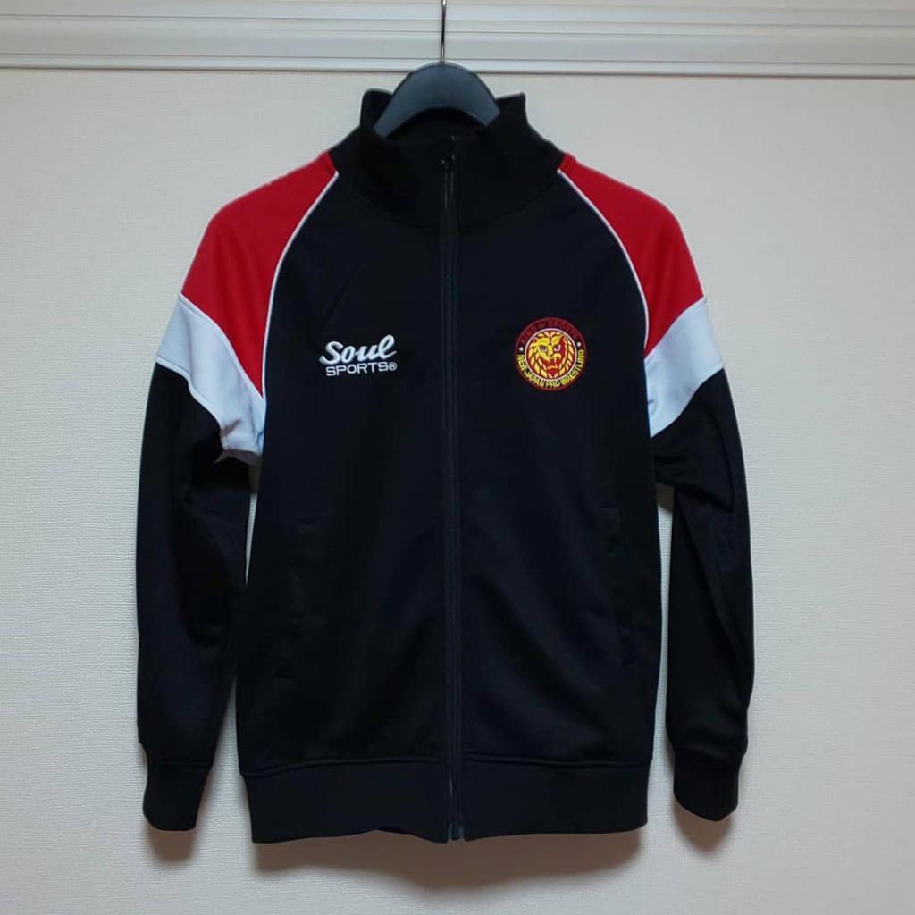 新日本プロレス × SOUL SPORTS 3色切替 袖テープ ジャージ 上下