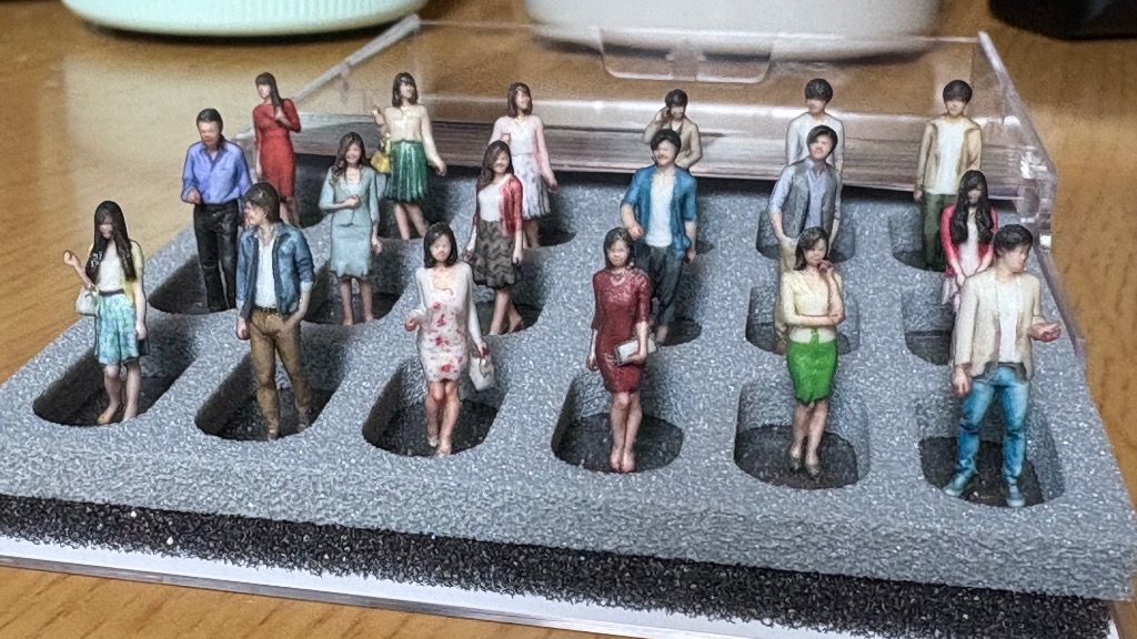 ジオラマ人形 1/80 3Dカラー 18Aセット 18体入り 55-0070 takeda