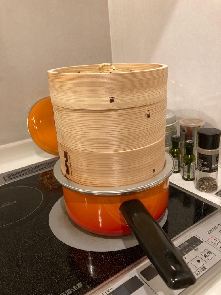 中華セイロ17cm 蓋1個 身（せいろ部）2個の3点セット 【ミニ