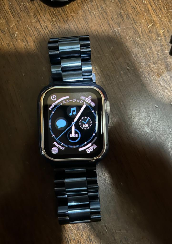 Apple Watch SE 44mmスペースグレイアルミニウムケースとブラッ…+