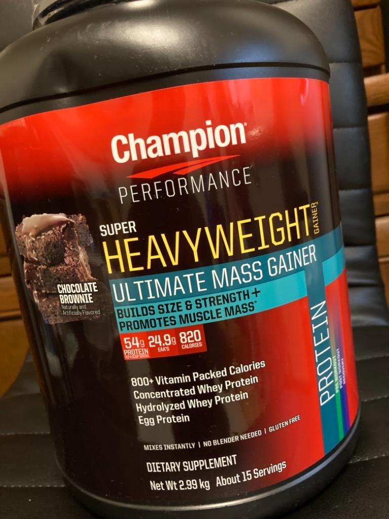 チャンピオン スーパーヘビーウエイトゲイナー820 チョコレートブラウニー味 2.99kg Champion Performance Super  Heavyweight Gainer 820 :CP-12080:アメリカサプリ専門スピードボディ - 通販 - Yahoo!ショッピング