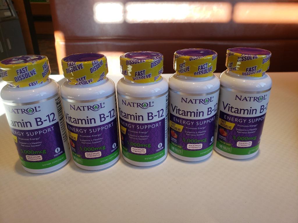 ナトロール ビタミンB-12 チュワブル 5000mcg 100粒 Natrol Vitamin B-12 Fast Dissolve Tablets  Chewable ストロベリー味 :NO-06672:アメリカサプリ専門スピードボディ - 通販 - Yahoo!ショッピング