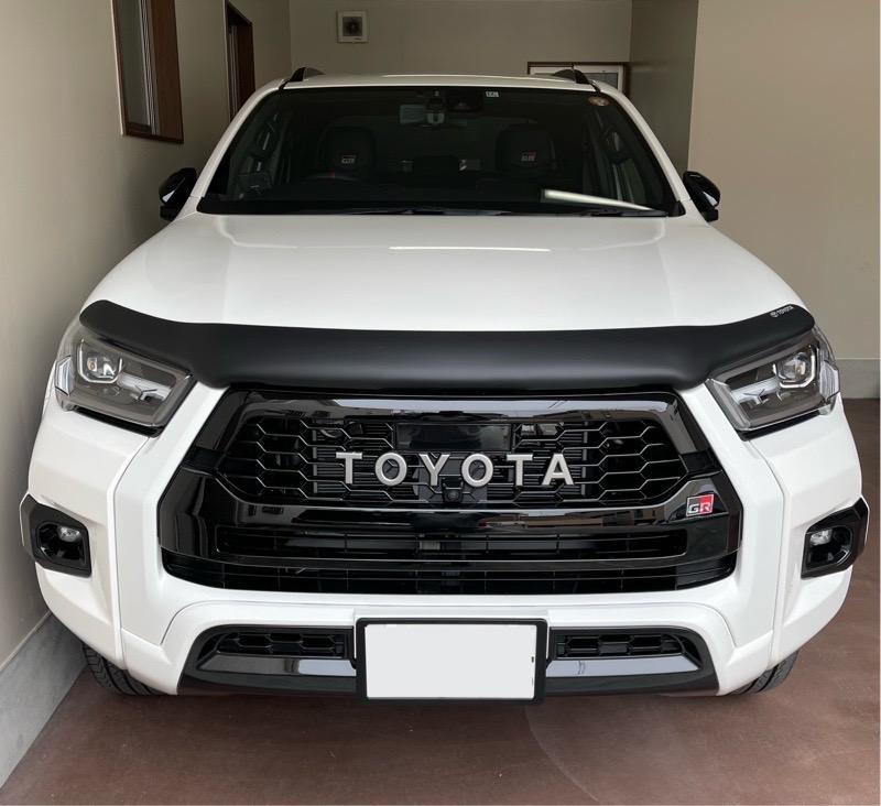 トヨタ ハイラックス後期 豪州トヨタ純正 バグガード GUN125 TOYOTA HILUX ボンネットプロテクター 艶消しブラックタイプ