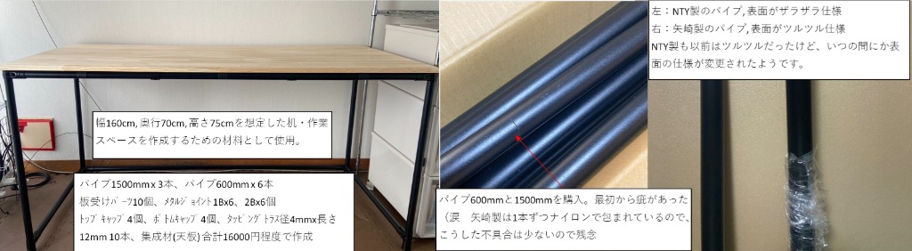 NTY パイプ ブラック NTY-1500-BL Φ28 直径 28mm 長さ 1500mm