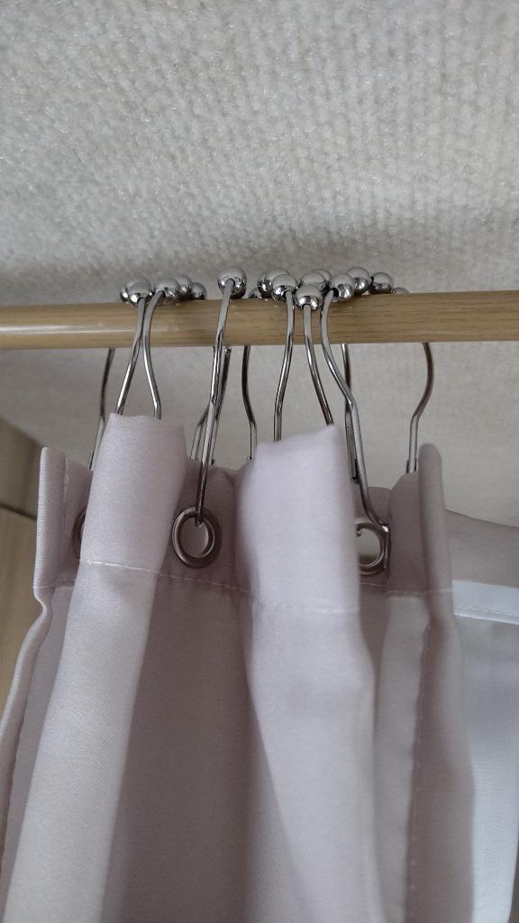 シャワーカーテン フック 12個セット ライナー 金属 ボール