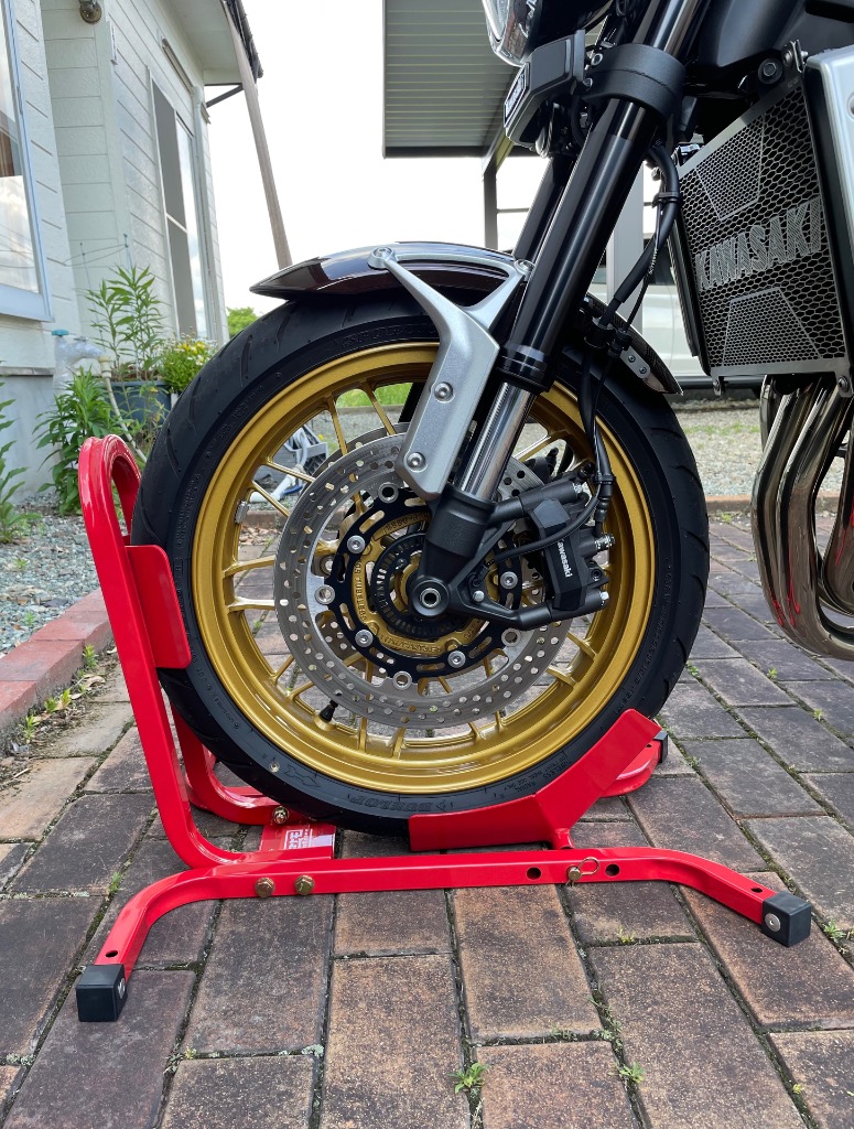 バイクスタンド フロントホイールクランプ タイヤ固定スタンド 組立式