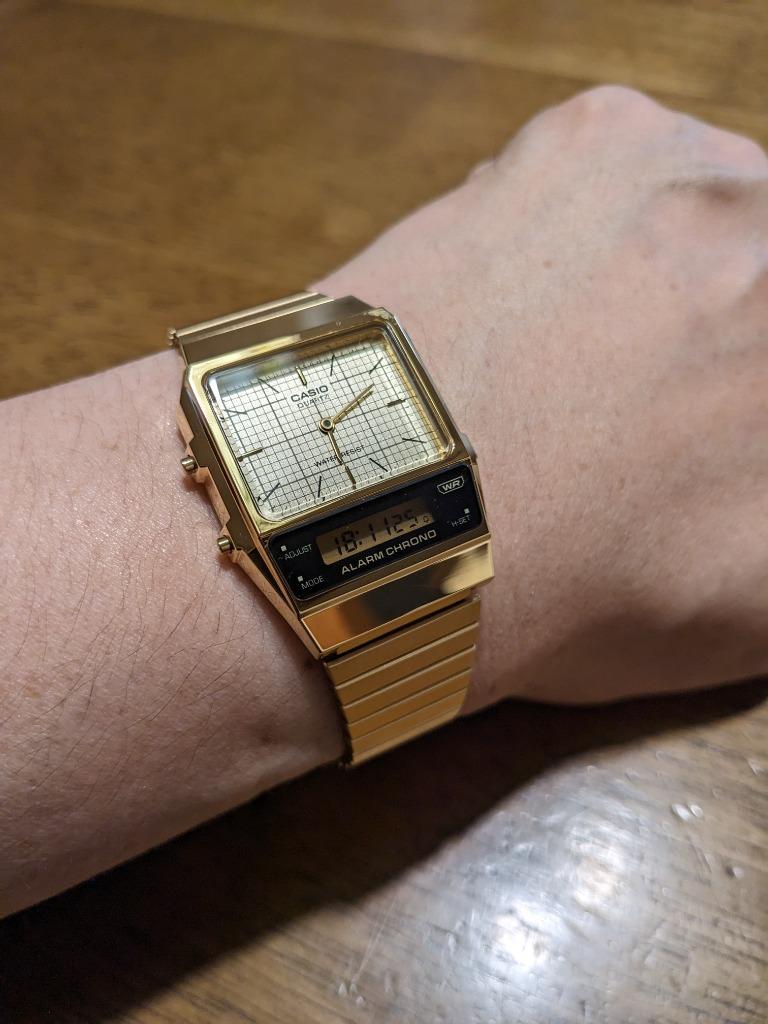 【限定特価】CASIO カシオ AQ-800EG-9A アナデジウォッチ CASIO カシオ クォーツ 電池式 AQ-800EG-9A クラシック ユニ