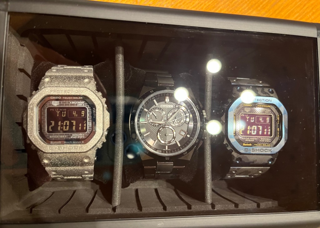 アルミ ブラック 3本 時計ケース 腕時計ケース 収納 ケース 収納ケース 