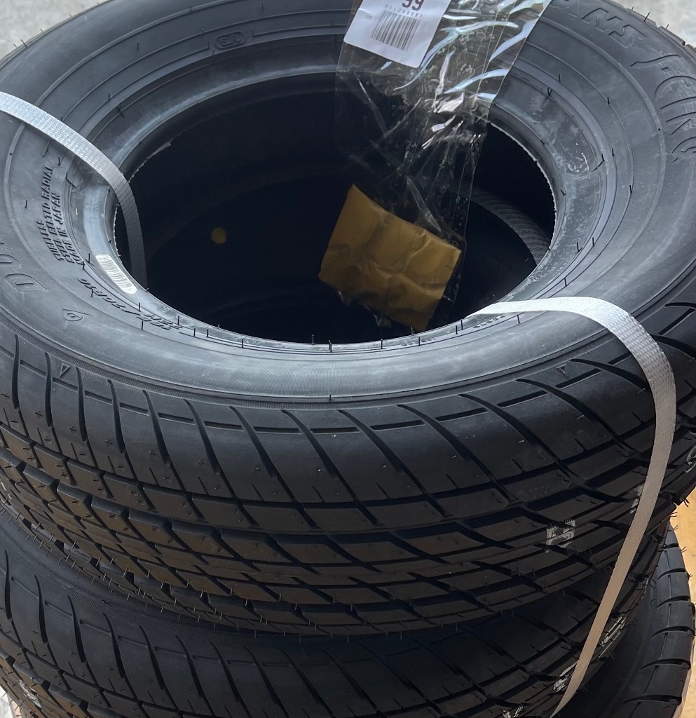 ヒロ 1/10 スーパーショット ルマン600E 換装 新品タイヤホイール LE MANS ダンロップタイヤ 165/70R10 72H Jサンク ルマン 4本