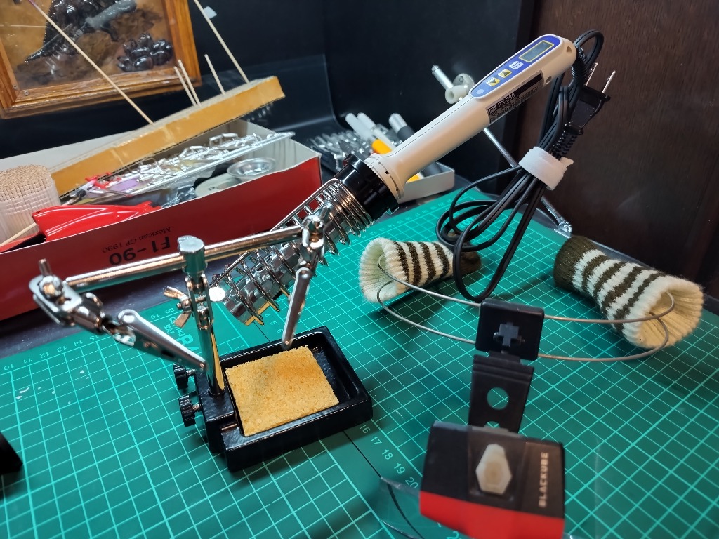 はんだごて サポートスタンド クリップルーペ付き STRAIGHT/19