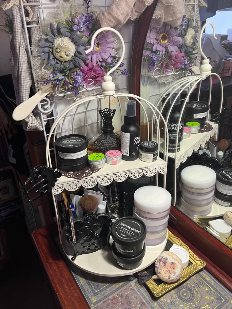 ディスプレイ ラック 2段 ディスプレイスタンド アイアン ホワイト 2