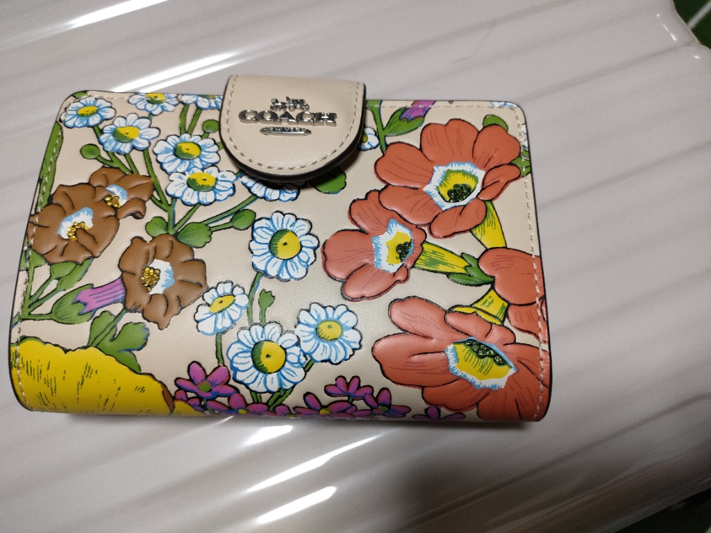 COACH コーチ レディース 花柄 財布 二つ折り財布 ミディアム