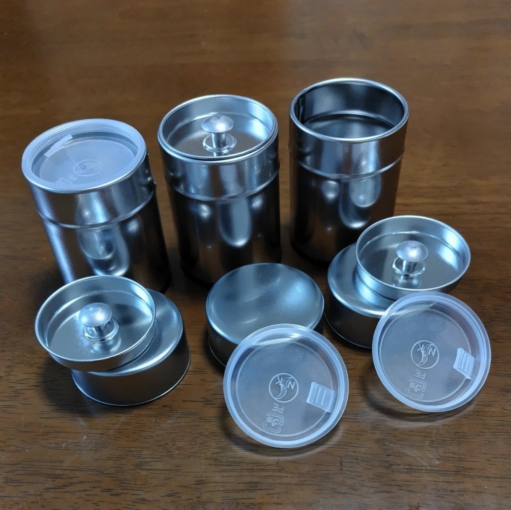 白缶 40ｇ(φ52mm×Ｈ73mm)】【茶筒・抹茶保存缶 茶葉ストッカー