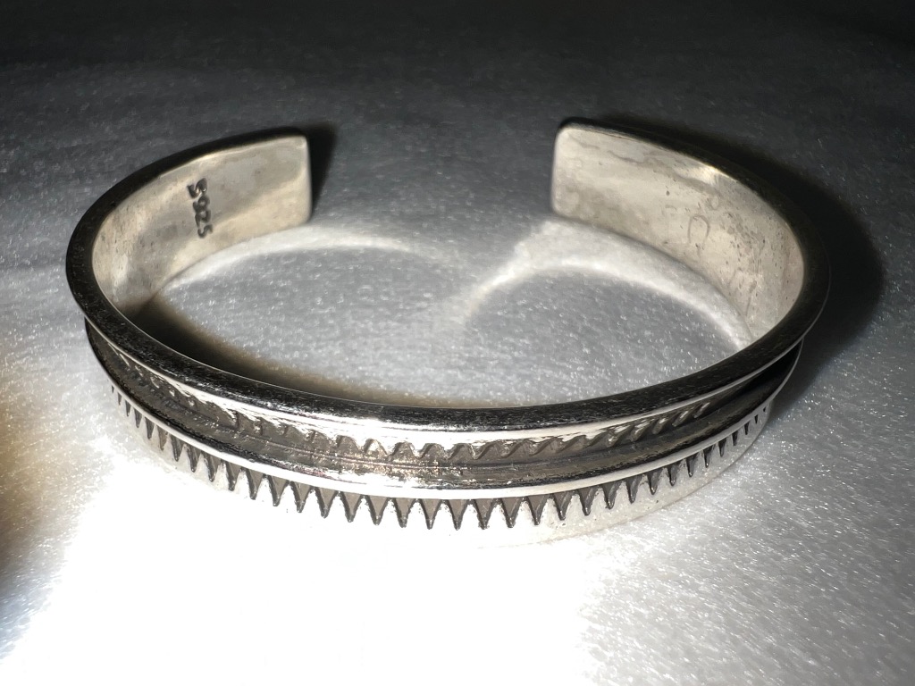 バングルメンズターコイズシルバー925バングルブレスレットターコイズ