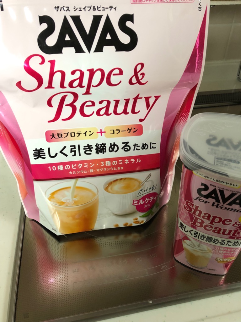 ◆ザバス シェイプ＆ビューティ ミルクティー風味 900g