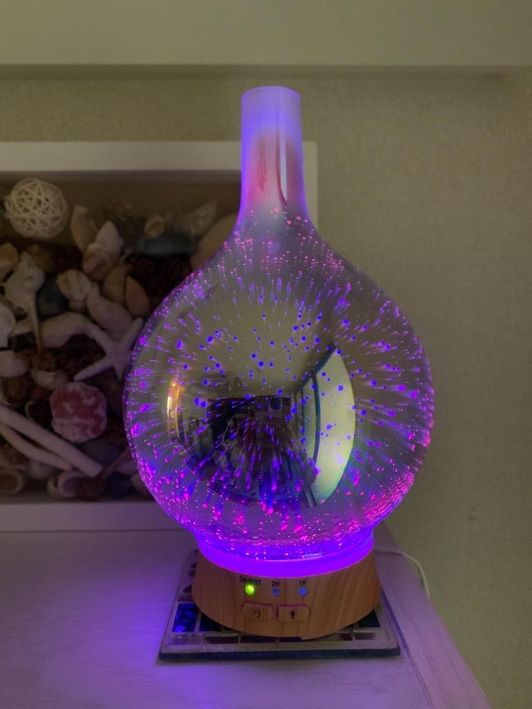 アロマディフューザー シャイニングディフューザー 加湿器 おしゃれ 超音波 LED ガラス アロマ テレワーク プレゼント :875:スーパーいーぐる  - 通販 - Yahoo!ショッピング