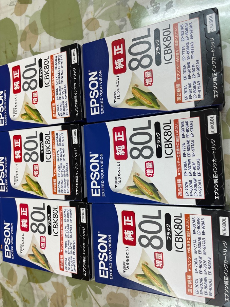 EPSON ICBK80L 純正インクカートリッジ 22個セット エプソン ICBK80L EPSON インクカートリッジ 純正品 JAN