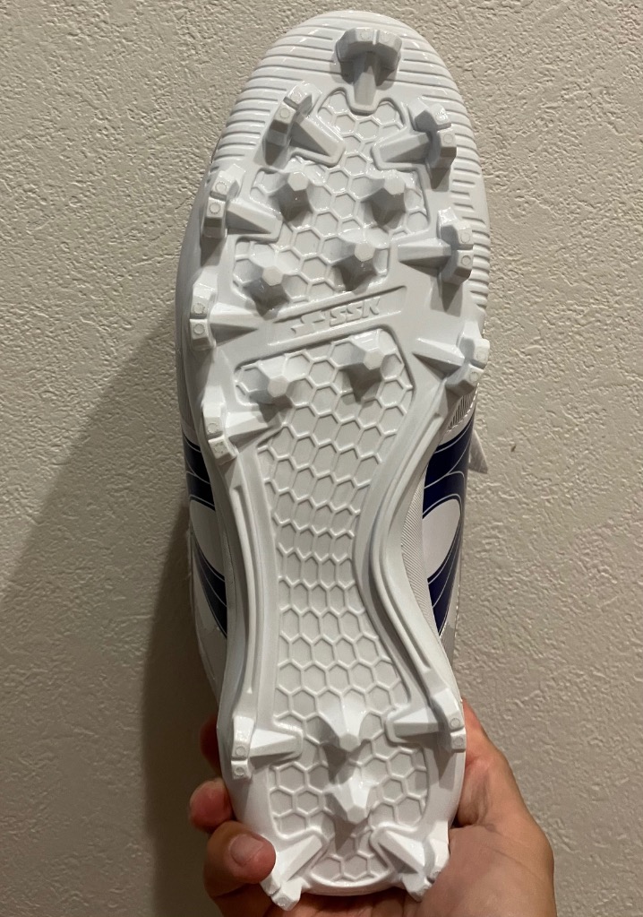 SSK エスエスケイ 金属スパイク White 27cm 縫いP加工 左投げ用 SSK エスエスケイ 金属スパイク White 27cm 縫いP加工 左投げ用