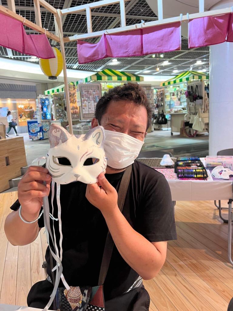 狐面 白×赤 お祭りにどうぞ♬.*゜ 通販