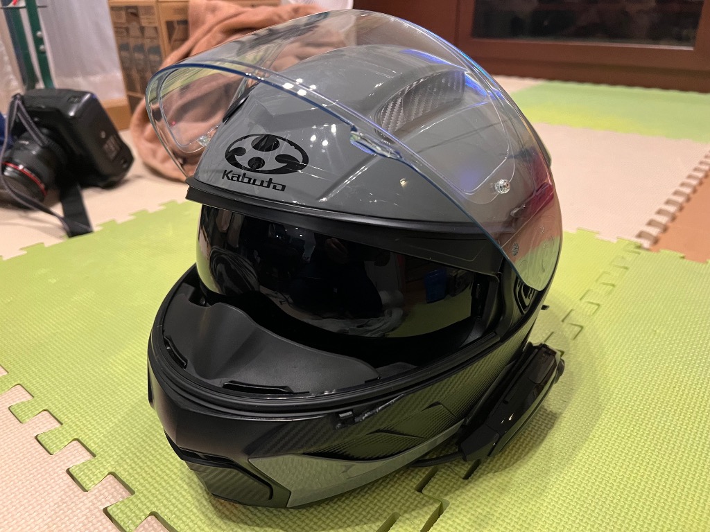 【美品】OGK　Ｌサイズ　インナーサンシェード付きシステムヘルメット　RYUKI t-joy_ogk-ryuki