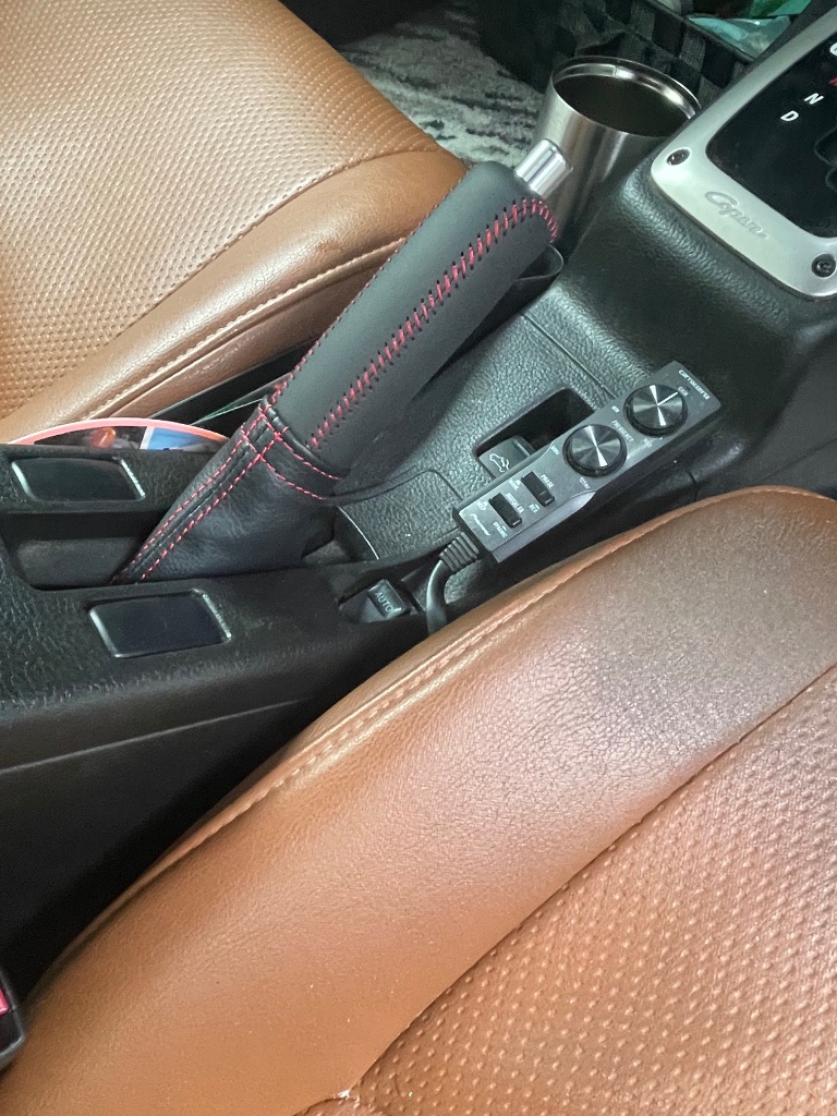 【貼替品】 ダイハツ コペン L880K MT車 シフトパネル スエード生地貼り 紺 アルカンターラ調 貼替後未使用 MT風シフト周り（ダイハツ コペン・L880K）by Yuizzi - みんカラ