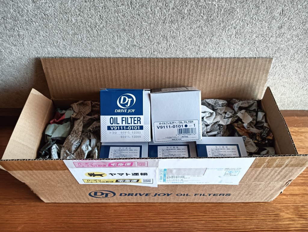送料込※ タクティー製 DRIVE JOY オイルフィルター 5個セット トヨタ車