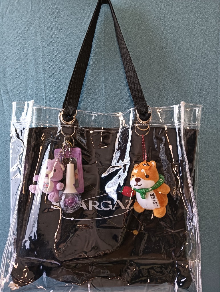 SHIPS TEMBEA ビニールハンドバッグ　ドット　クリア SHIPS TEMBEA ビニール ハンドバッグ ドット クリア TEMBEA:PVC